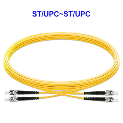 ODM Single Mode Fiber Optic Cable ST UPC ST UPC 2 Core Fibre Optic Cable