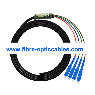 4 Core G652 Waterproof Fiber Optic Cable LSZH SC/APC