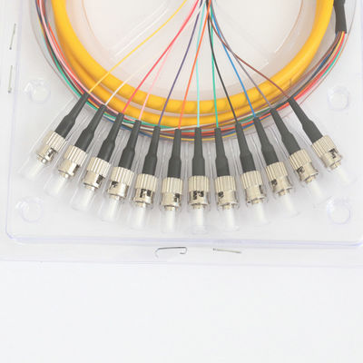 ST UPC 12 Core Bundled Fiber Pigtail Single Mode FC SC With Standard Plug